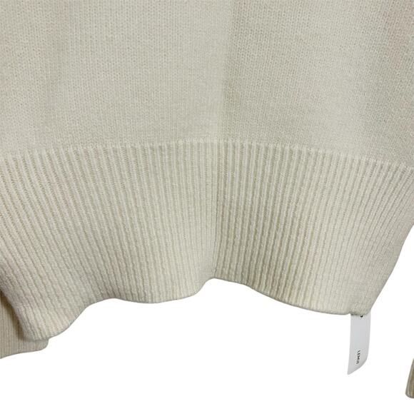 Lemui Korea Soft Wool Turtleneck Sweater Size M Ivory Relaxed Classic Fall NWT - Picture 5 of 9